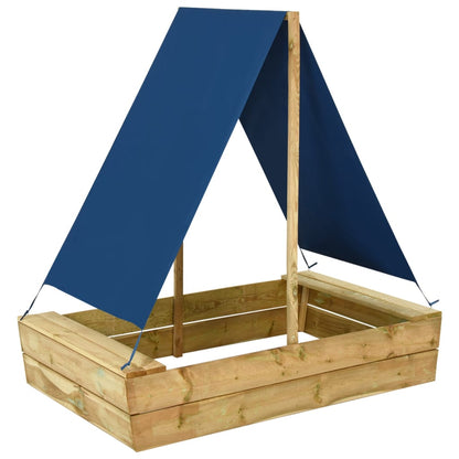 Zandbak Met Dak 80X60X97,5 Cm Geïmpregneerd Grenenhout