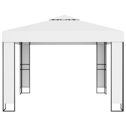 Prieel Met Dubbel Dak En Led-Lichtslinger 3X3 M