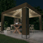 Prieel Met Dubbel Dak En Led-Lichtslinger 3X3 M
