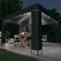 Prieel Met Dubbel Dak En Led-Lichtslinger 3X3 M