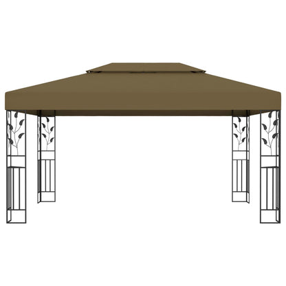 Prieel Met Dubbel Dak En Led-Lichtslinger 3X4 M