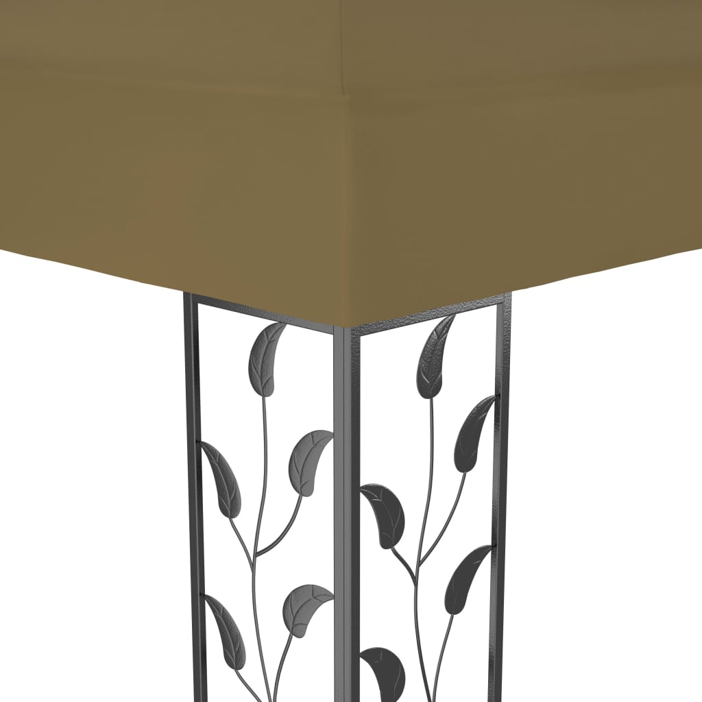 Prieel Met Dubbel Dak En Led-Lichtslinger 3X4 M