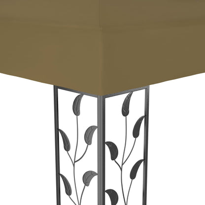 Prieel Met Dubbel Dak En Led-Lichtslinger 3X4 M