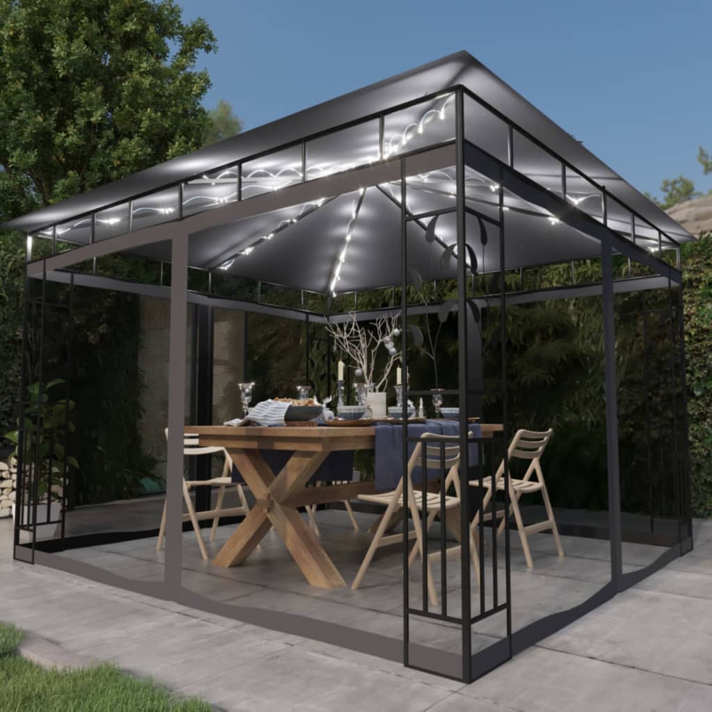 Prieel Met Klamboe Led-Lichtslinger 180 G/M² 4X3X2,73 M