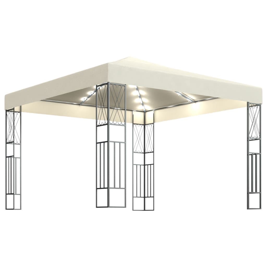 Prieel Met Led-Lichtslinger Stof Kleurig