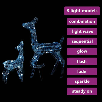 Kerstversiering Rendierfamilie 160 Led's Acryl