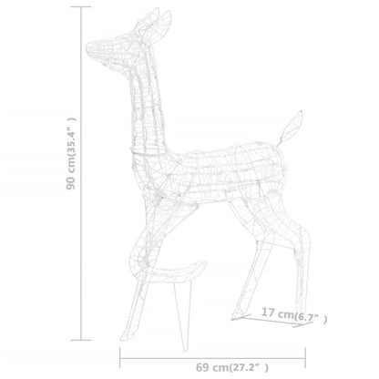 Kerstversiering Rendierfamilie 160 Led's Acryl