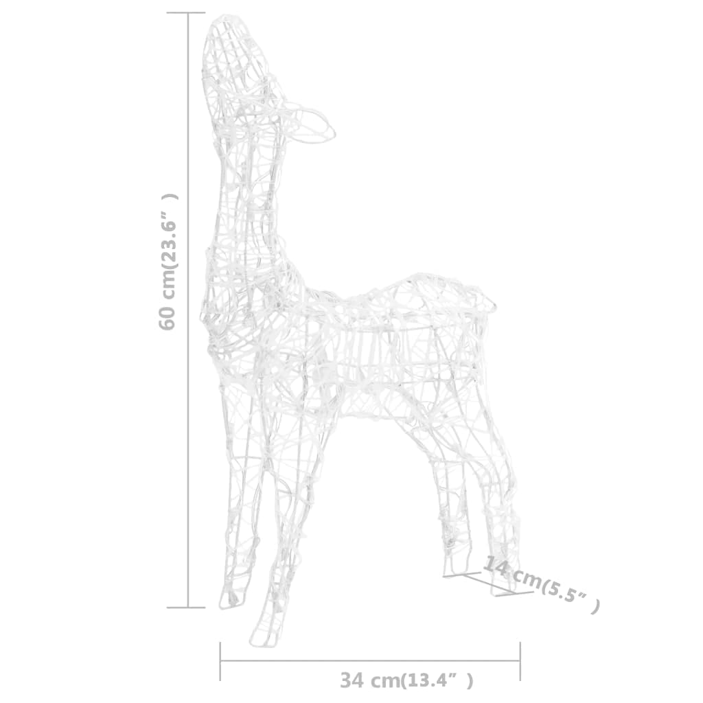 Kerstversiering Rendierfamilie 160 Led's Acryl