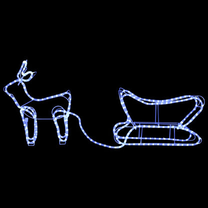 Kerstdecoratie Rendier En Slee 252 Led's Koudwit