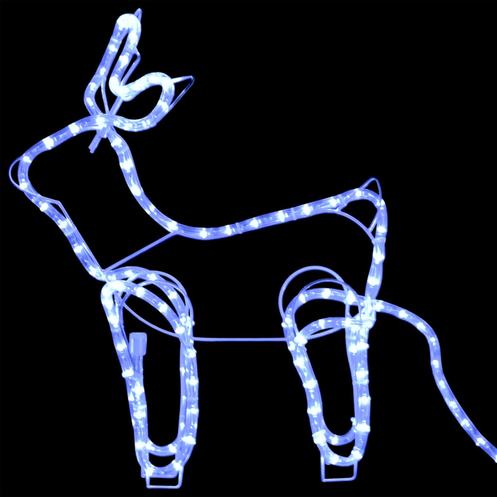 Kerstdecoratie Rendier En Slee 252 Led's Koudwit