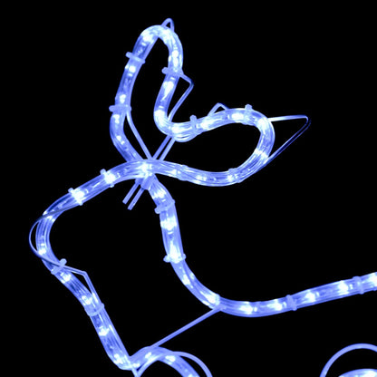 Kerstdecoratie Rendier En Slee 252 Led's Koudwit