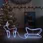Kerstdecoratie Rendier En Slee 252 Led's Koudwit