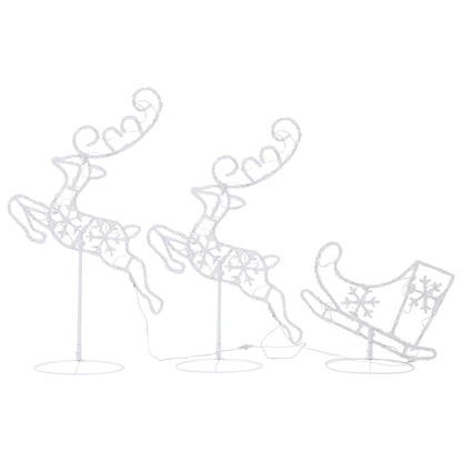 Kerstdecoratie Rendieren En Slee 260X21X87Cm Acryl