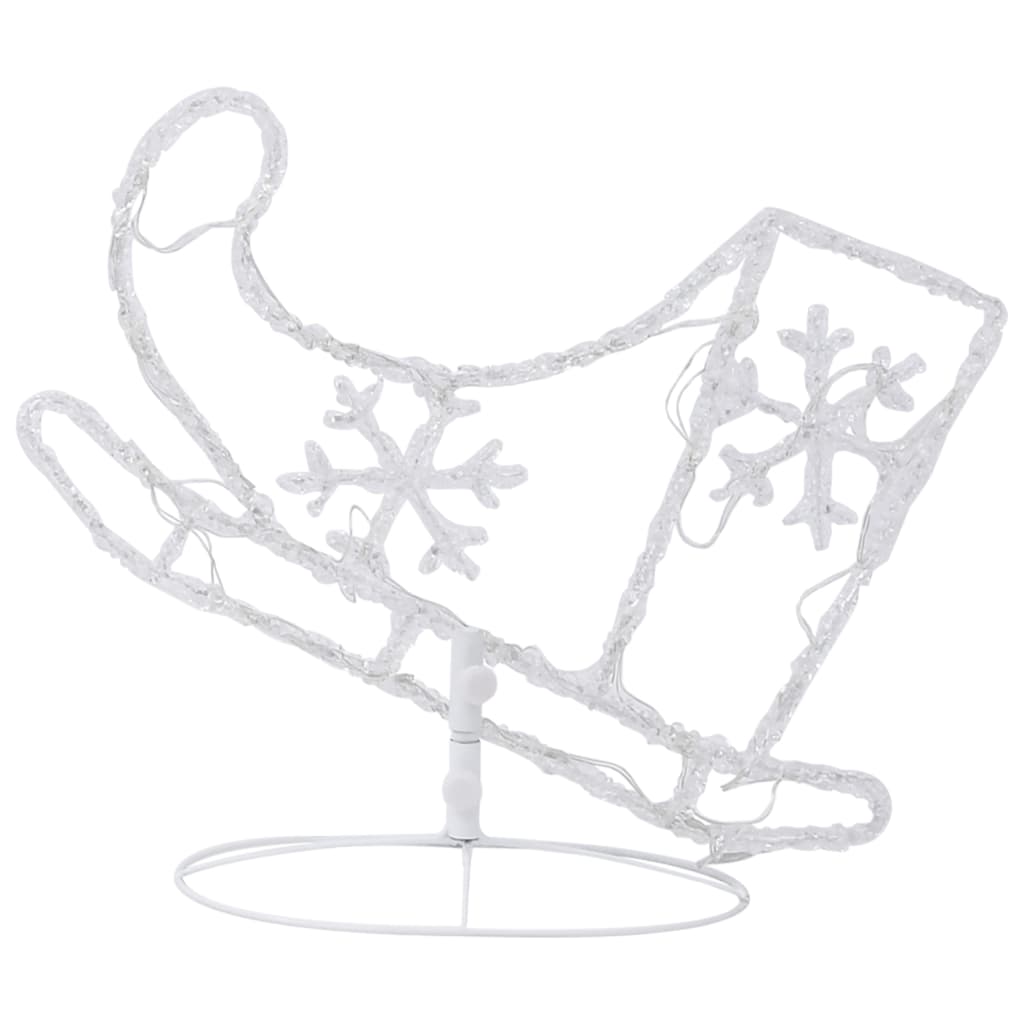 Kerstdecoratie Rendieren En Slee 260X21X87Cm Acryl