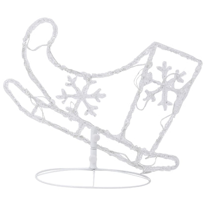 Kerstdecoratie Rendieren En Slee 260X21X87Cm Acryl