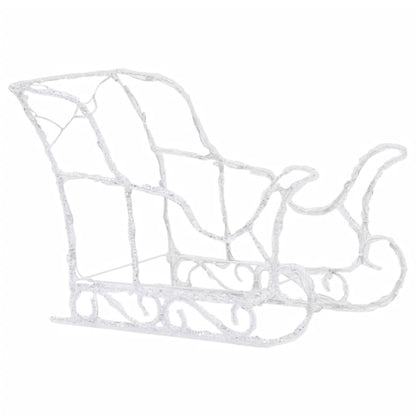 Kerstdecoratie Rendieren En Slee 280X28X55 Cm Acryl Blauw