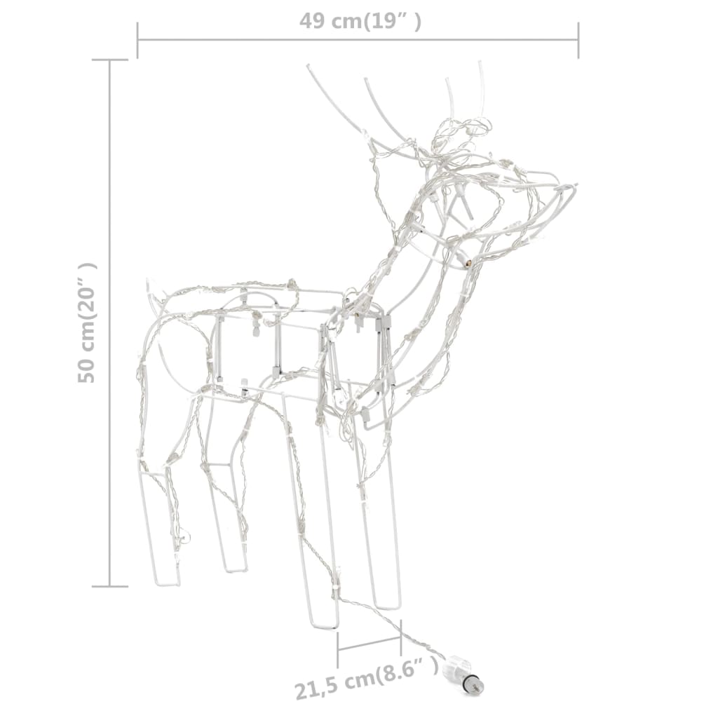 3-Delige Kerstverlichting Rendieren 229 Led's