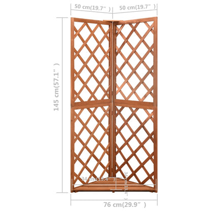 Latwerk Hoekmodel 50X50X145 Cm Massief Vurenhout