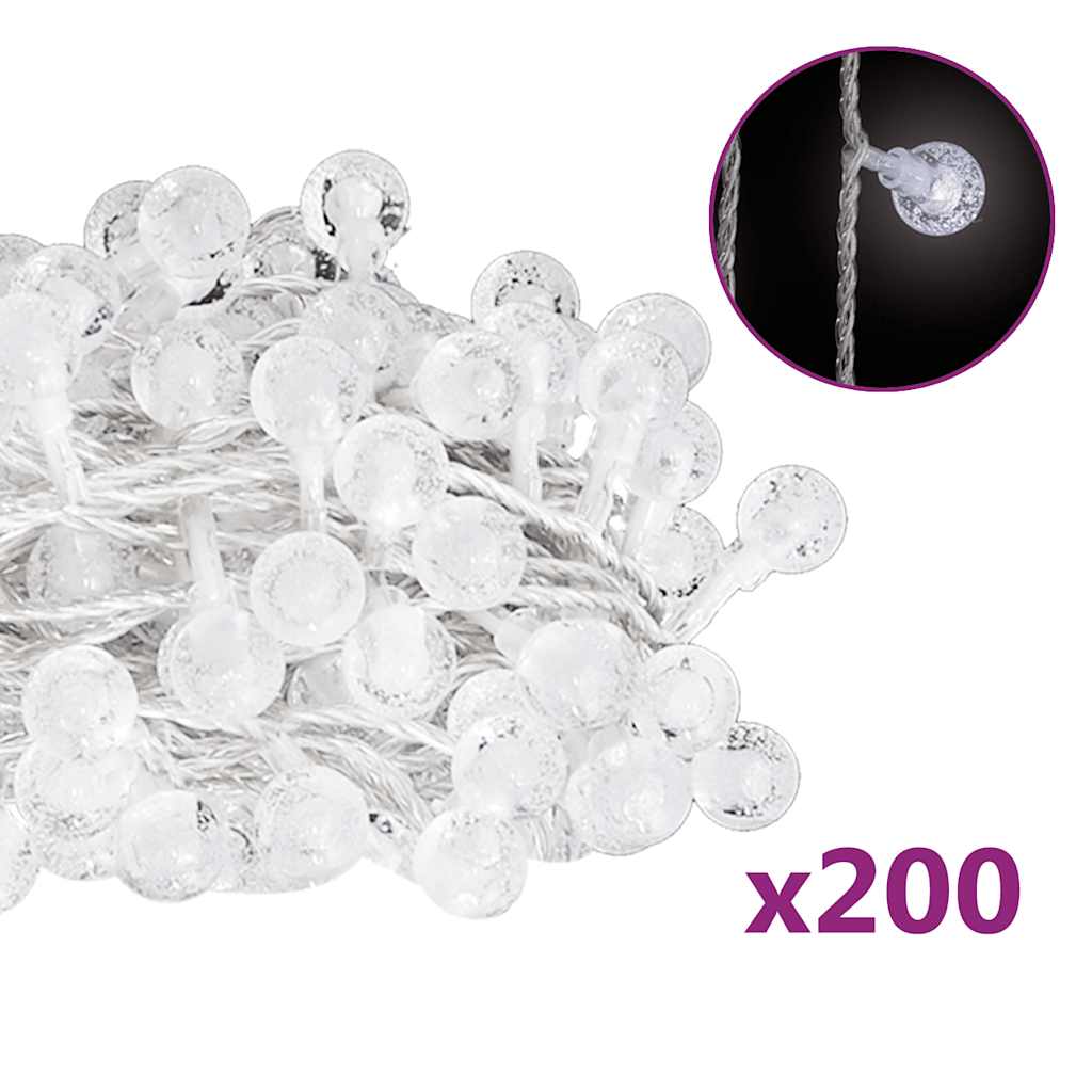 Lichtsnoer Met 200 Led's 8 Functies Koudwit