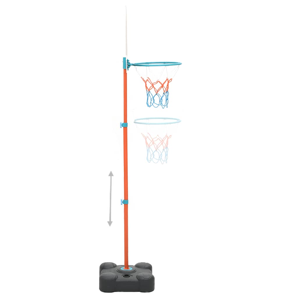 Basketbalset Draagbaar Verstelbaar 109-141 Cm Antraciet