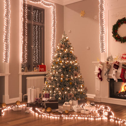 Lichtslinger Cluster Met 3000 Led's Pvc Warmwit En Donkergroen