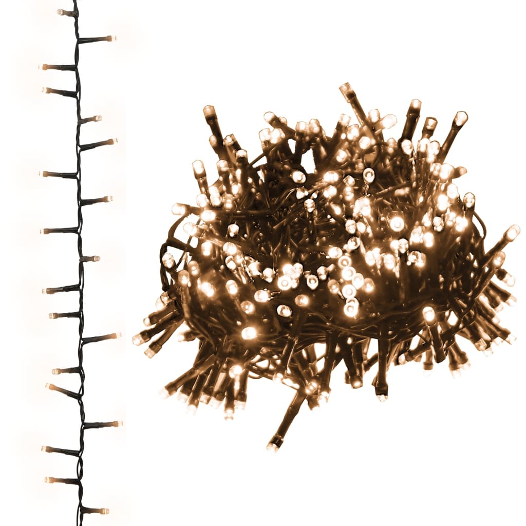 Lichtslinger Compact Met 1000 Led's Pvc Warmwit En Donkergroen