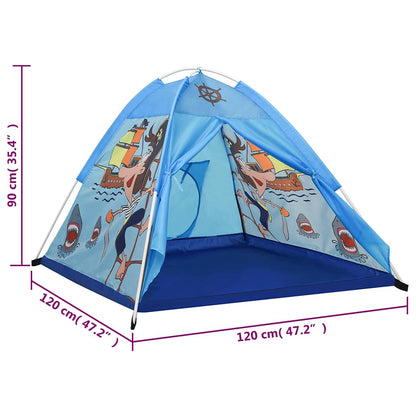 Kinderspeeltent 120X120X90 Cm Blauw Zwart
