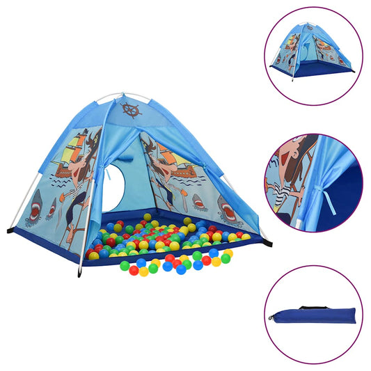 Kinderspeeltent 120X120X90 Cm Blauw Zwart