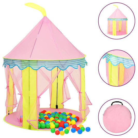 Kinderspeeltent 100X100X127 Cm Roze Betongrijs