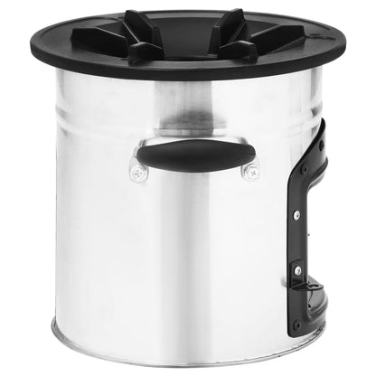 Camping Houtkachel 45,5X33X25,5 Cm Roestvrij Staal Zilverkleur