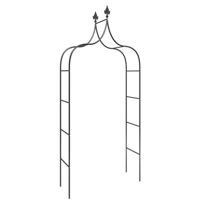 Tuinbogen 2 St 120X38X260 Cm Staal Zwart