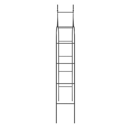 Tuinbogen 2 St 120X38X260 Cm Staal Zwart