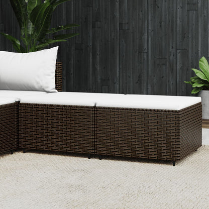 Voetensteunen Met Kussens Poly Rattan