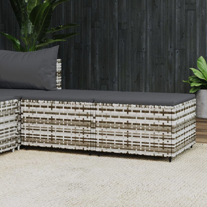 Voetensteunen Met Kussens Poly Rattan