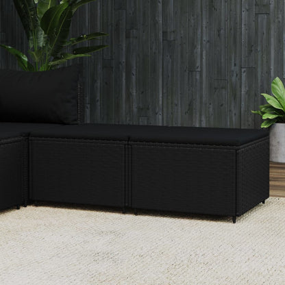 Voetensteunen Met Kussens Poly Rattan