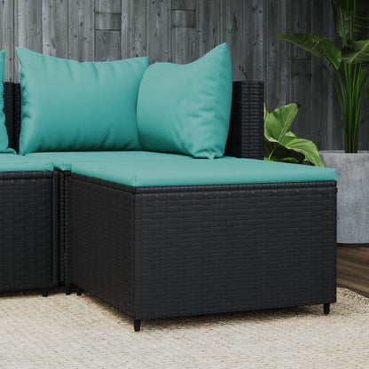 Voetensteunen Met Kussens Poly Rattan