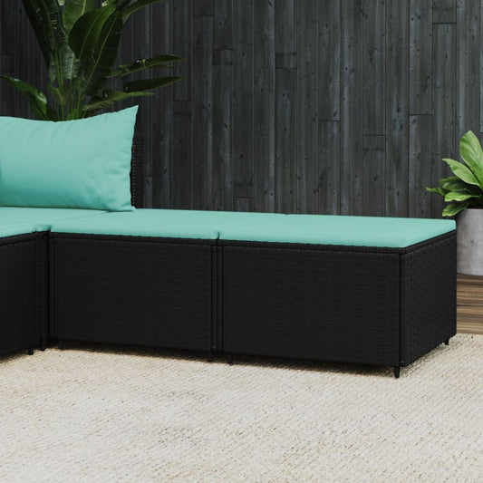 Voetensteunen Met Kussens Poly Rattan