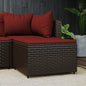 Voetensteunen Met Kussens Poly Rattan