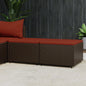 Voetensteunen Met Kussens Poly Rattan