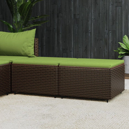 Voetensteunen Met Kussens Poly Rattan