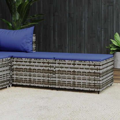Voetensteunen Met Kussens Poly Rattan