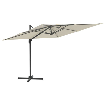 Zweefparasol Met Led-Verlichting 400X300 Cm Wit