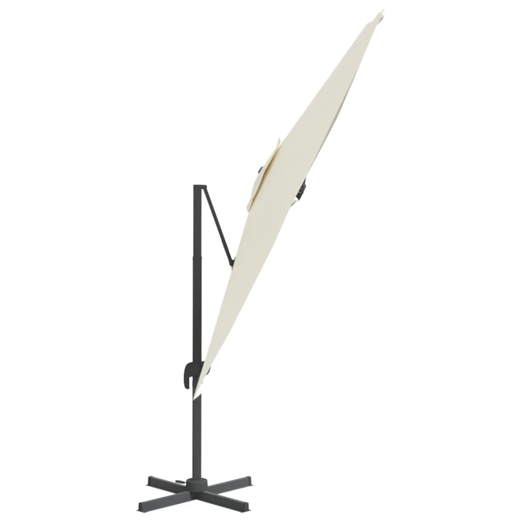 Zweefparasol Met Led-Verlichting 400X300 Cm Wit