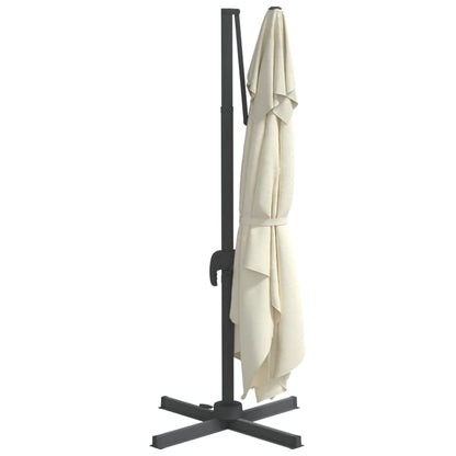 Zweefparasol Met Led-Verlichting 400X300 Cm Wit