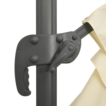 Zweefparasol Met Led-Verlichting 400X300 Cm Wit
