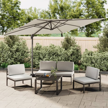 Zweefparasol Met Led-Verlichting 400X300 Cm Wit