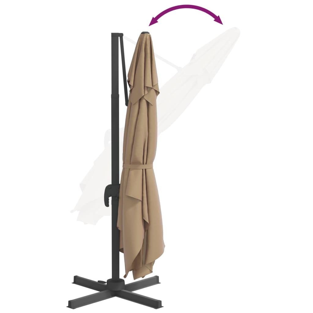 Zweefparasol Met Led-Verlichting 400X300 Cm