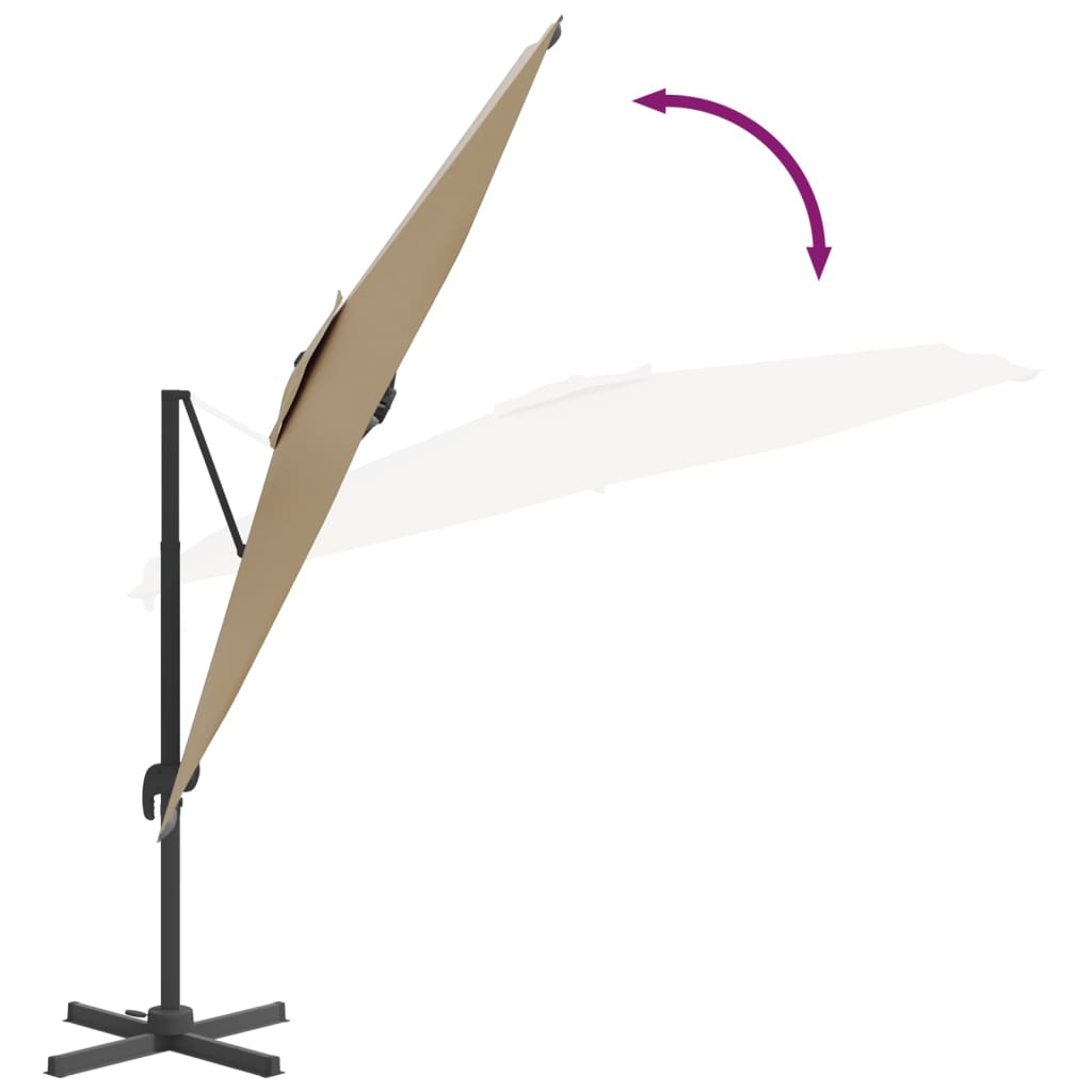 Zweefparasol Met Led-Verlichting 400X300 Cm