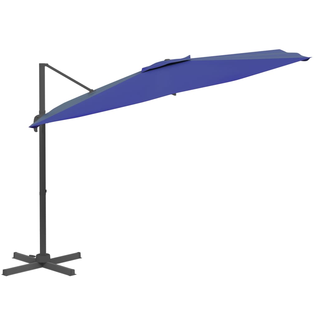 Zweefparasol Met Led-Verlichting 400X300 Cm Azuur