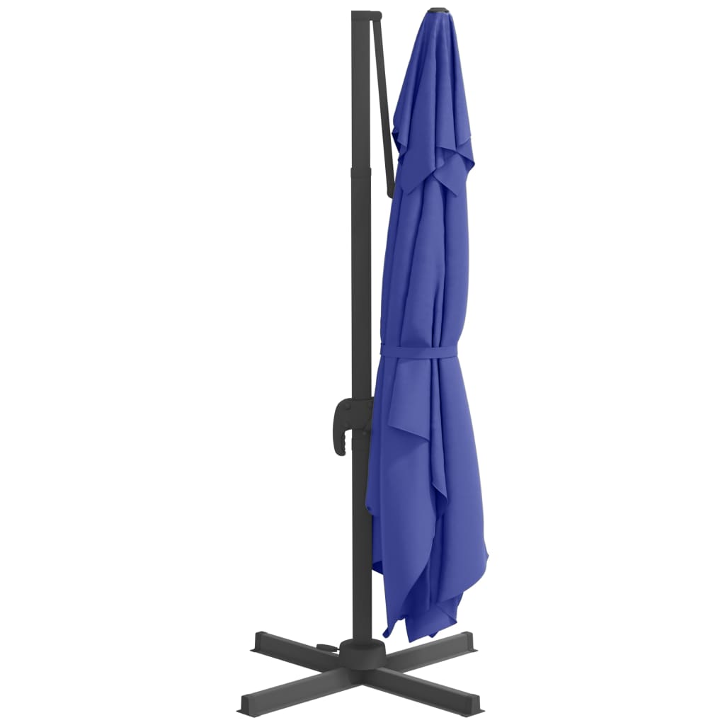Zweefparasol Met Led-Verlichting 400X300 Cm Azuur